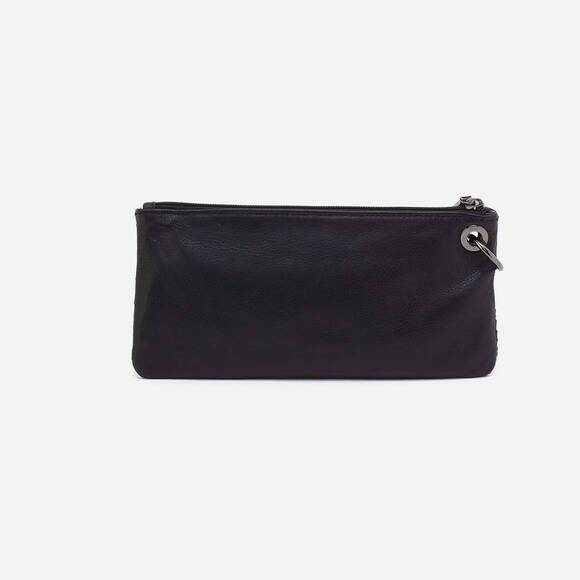 NEW HOBO vida wristlet in black metallic woven